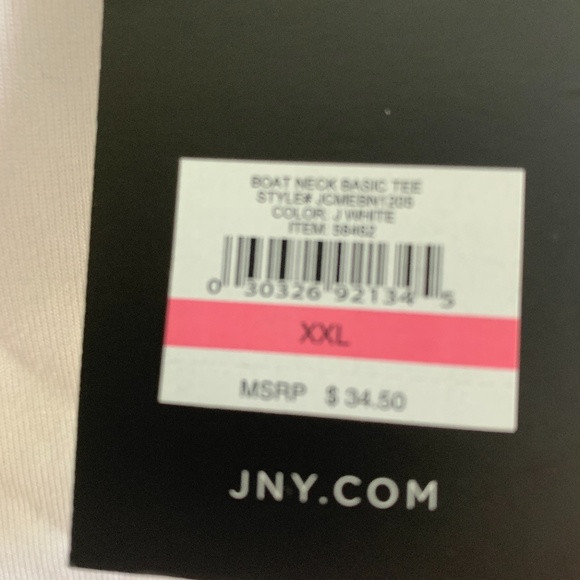 Jones New York sigbatur plus size classic boatneck tee in white. NWT . Retail 35 - Picture 4 of 4